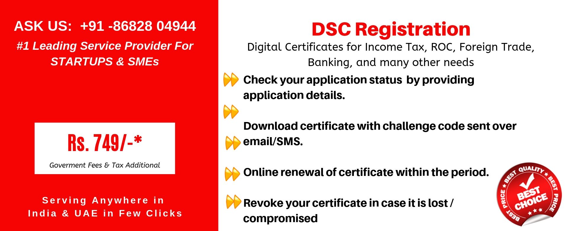 dsc registration in india