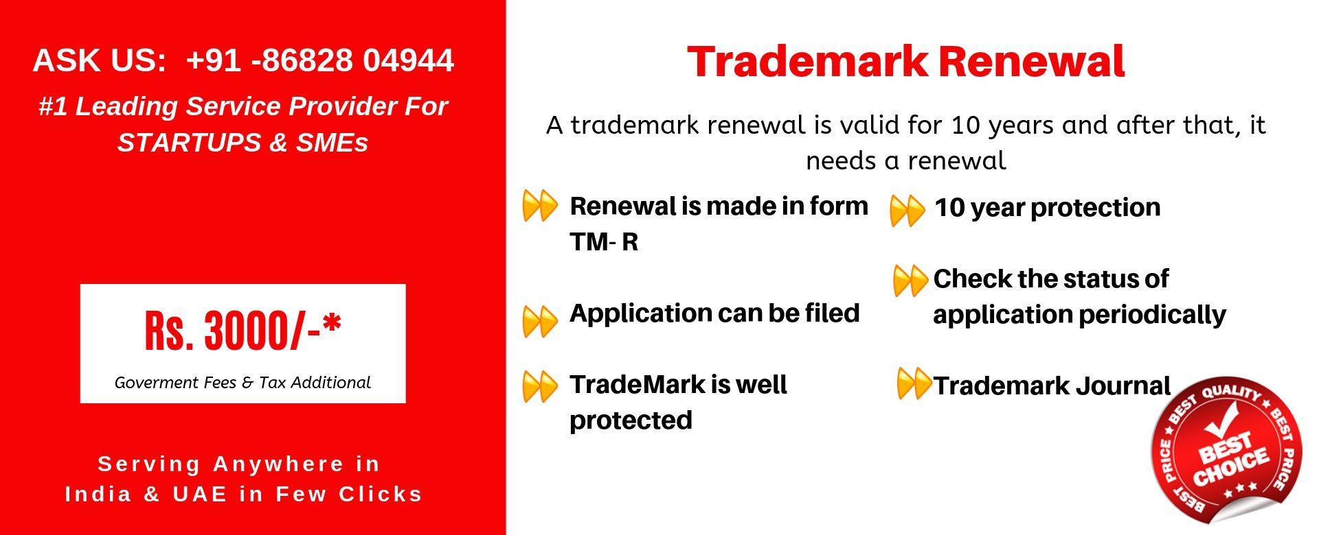 trademark renewal in india